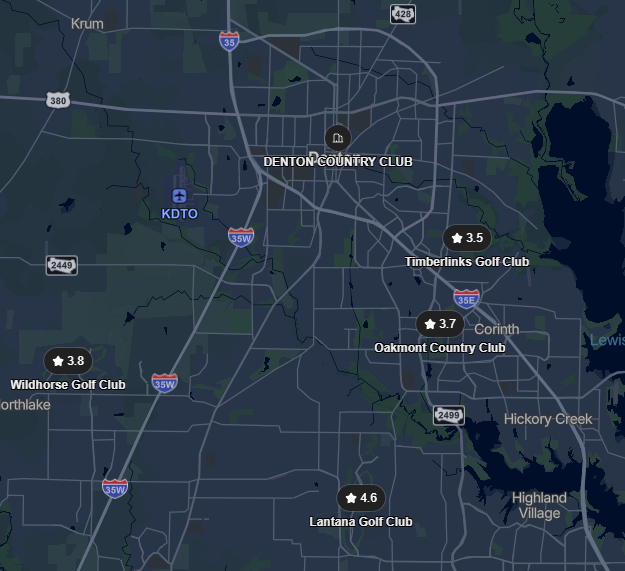 Grip Masters Denton Map