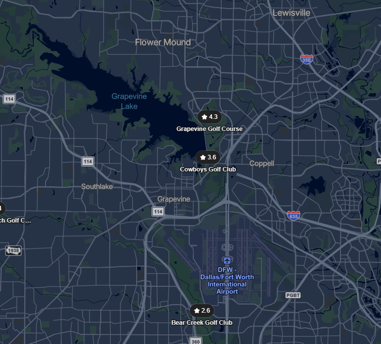 Grip Masters Grapevine Map